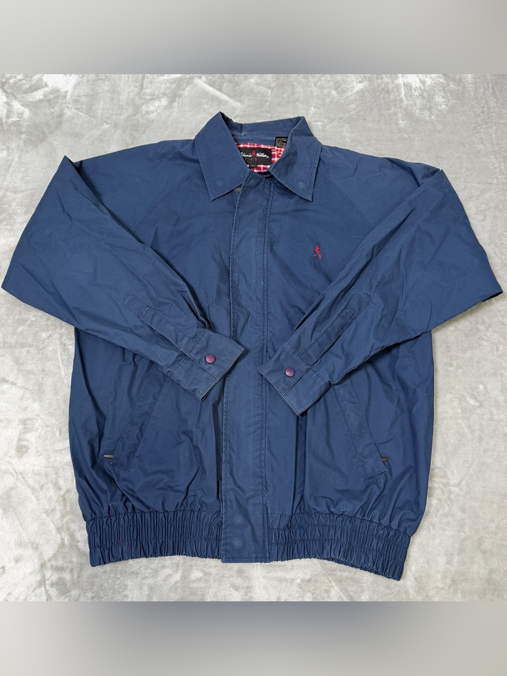 Vintage Johnnie Walker Whiskey Windbreaker Jacket Men's Large Blue Full Zip